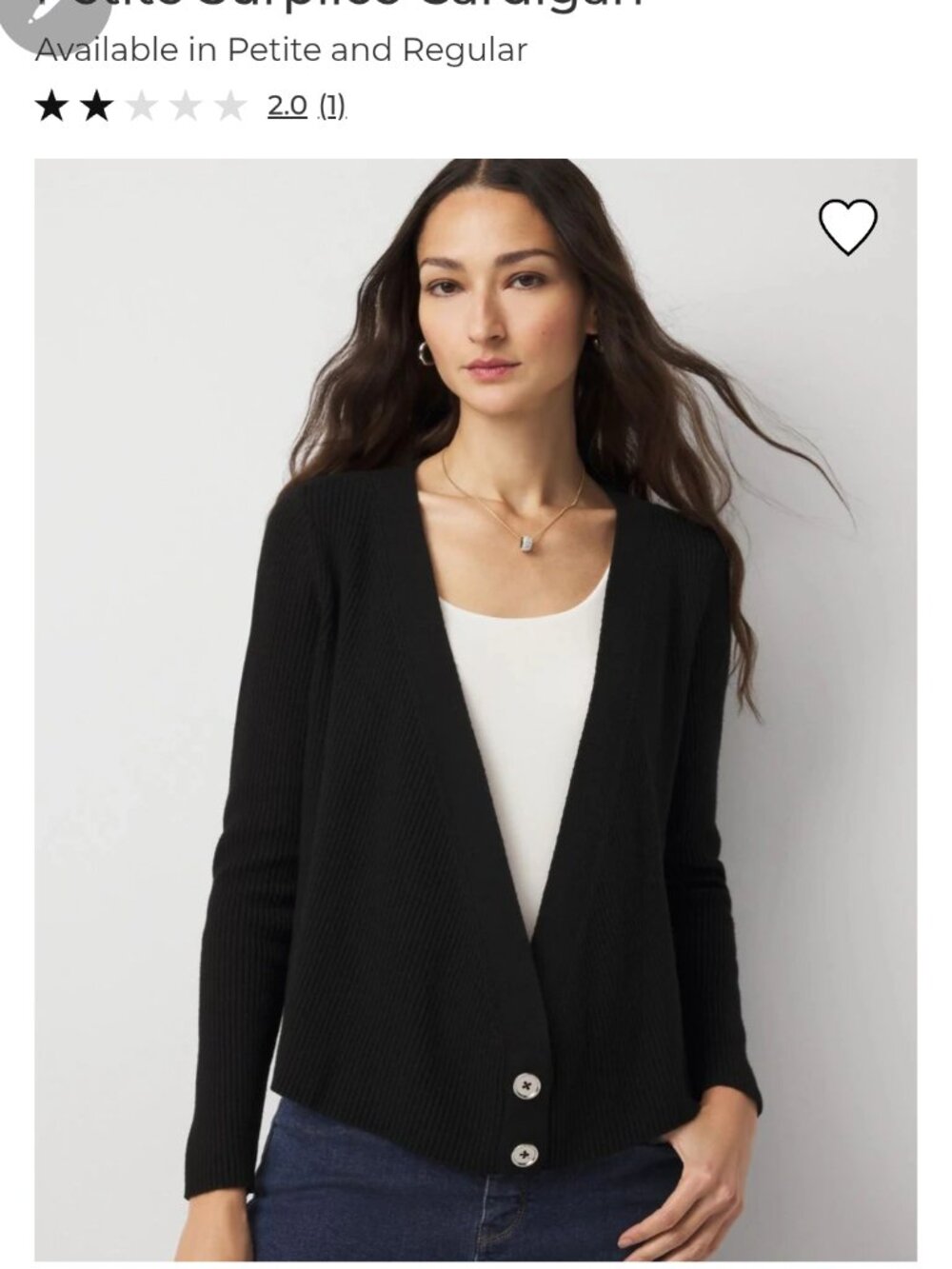 White House Black Market Surplice Cardigan